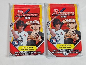 Lot of 2 Unopened Packs of 2023 Bowman Baseball