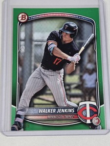 Walker Jenkins Rookie 2025 Bowman Chrome Green SP Parallel #BD-159 and Numbered 8999 - Minnesota Twins Baseball Card