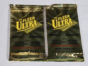 Lot of 2 Unopened Packs of 1994 Fleer Ultra Series I Baseball Cards