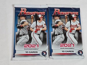 Lot of 2 Unopened Packs of 2021 Bowman Baseball Cards