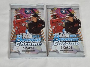 Lot of 2 Unopened Packs of 2023 Bowman Chrome Baseball Cards