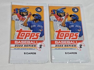 Lot of 2 Unopened Packs of 2022 Topps Baseball
