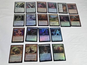 Lot of 20 Magic The Gathering Foil Cards Including Repel the Vile, Network Terminal, Regents Authority, Thundersteel Colossus, Crackling Emergence, Enthusiastic Mechanaut