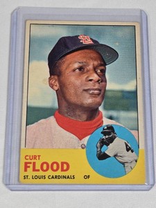 Curt Flood 1963 Topps #505 High Number - St. Louis Cardinals Vintage Baseball Card