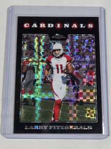 Larry Fitzgerald 2008 Topps Chrome Black Refractor #TC86 - Arizona Cardinals Football Card