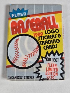 Unopened Pack of 1989 Fleer Baseball Cards Possible Ripken FF Error or Griffey Rookie Card