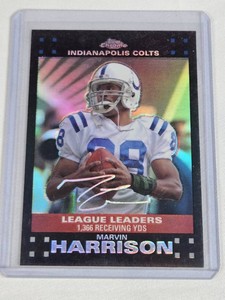 Marvin Harrison 2007 Topps Chrome Black Refractor #TC98 - Indianapolis Colts Football Card