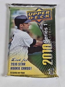 Unopened Pack of 2010 Upper Deck Series 1 Baseball Cards