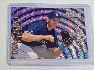 Alex Rodriguez 1997 Skybox Metal Universe Magnetic Field Tough Metal Insert #9 - Seattle Mariners Baseball Card