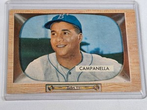 Roy Campanella 1955 Bowman #22 - Brooklyn Dodgers Vintage Baseball Card