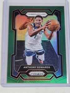 Anthony Edwards 2023-24 Panini Prizm Green #108 - Minnesota Timberwolves Basketball Card