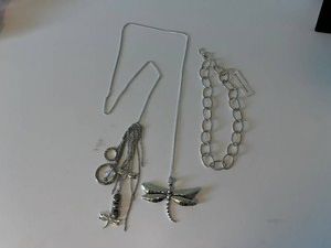 VTG Costume Jewelry - Dragonfly Necklaces & Etienne Aigner Bracelet Mixed Lot