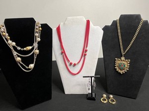 VTG Costume Jewelry Mixed Lot - 5-Piece Necklace & Earring Group