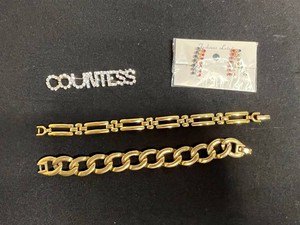 VTG Costume Jewelry - Monet Bracelets, Countess Brooch & Earrings (4 Pieces)