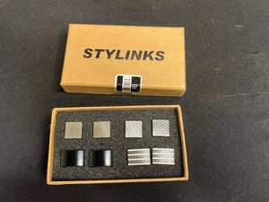 Cufflink Set - Stylinks Geometric Designs, 4 Pairs in orig box
