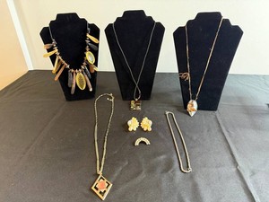 VTG Costume Jewelry Mixed Lot - Statement Necklaces, Faux Pearls & Earrings