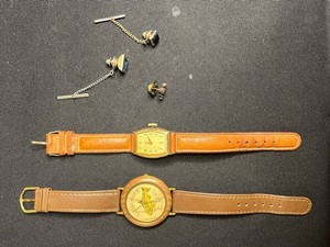 Vintage Wristwatches & Tie Accessories - Ingraham, Nature Watch Mixed Lot - watches untested