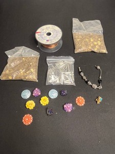 Craft Supplies & Costume Jewelry Mixed Lot - US Forge MIG Wire, Washers & Broken Single Earrings