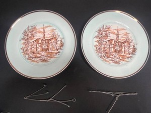 Limoges Decorative Plates - Vintage Colonial Light Old Virginia (Lot of 2)