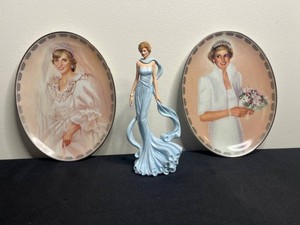 Princess Diana Collectibles - Bradford Exchange & Hamilton Figurine (Lot of 3)