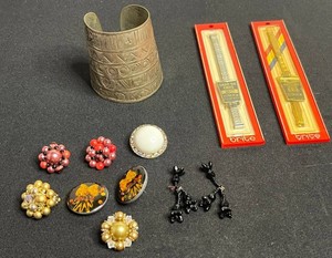 Costume Jewelry, Single Earrings, Cuff & Watch Bands - Britex Vintage