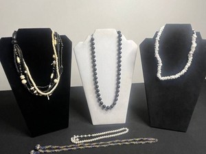 VTG Costume Jewelry Necklaces - Beaded, Pearl-Style & Chain (Lot of 5)
