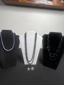 VTG Costume Jewelry Mixed Lot - 3 Necklaces & 2 Commemorative Pins