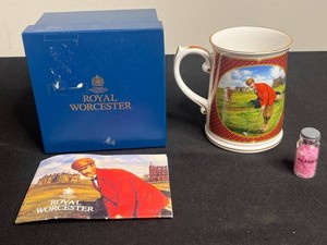 Golfing Mug - Royal Worcester & Alaska Rose Quartz Mixed Lot