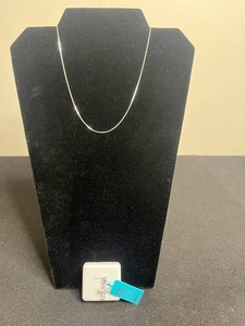 Sterling Silver Necklace & Moissanite Cross Pendant 0.95 CTW 925 w $304 retail tag