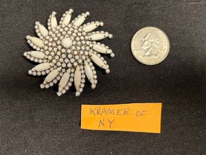 Brooch - Vintage Kramer of New York Sunburst Floral