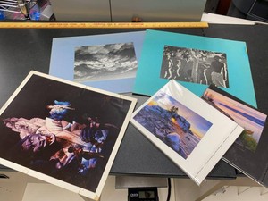 Group Assorted Unframed Art & Photo Prints Matted Shrink Wrapped
