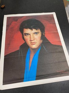 1979 Elvis Presley Portrait Poster by Lawrence Williams 17x22