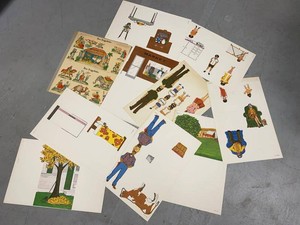 Group Vintage Educational Cut-Out Sheets & German Nativity Ephemera