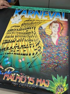 Vintage 1982 Karneval Malm� 15 Maj Swedish Event Poster Original