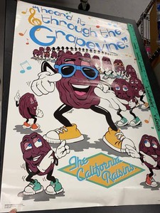 1987 California Raisins I Heard It Through The Grapevine Poster