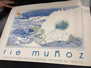 Rie Munoz Frye Art Museum 1986 Seattle King Island Storm Poster