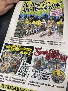R. Crumb East River String Band Promo Poster Rolled Music Art Print