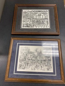 Pair of Bruce Loeschen Framed Signed Limited Edition Prints
