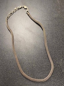 Brighton Silver Tone Mesh Chain Necklace Heart Crystal Accent