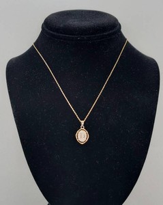 Gold-Tone Sterling Silver Necklace with D Initial Pendant