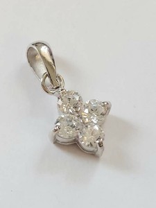 Sterling Silver Flower Pendant with Sparkling Stones