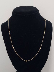 Sterling Silver Gold-Tone Bead Chain Necklace