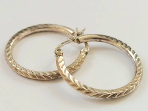 Sterling Silver Braided Hoop Earrings