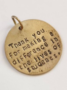 Sterling Silver Teacher Appreciation Charm