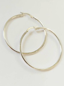 Large Sterling Silver 925 Hoop Earrings