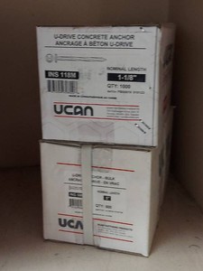 UCAN U-Drive Concrete Anchor Bulk Boxes 1-18in & 5in Sizes