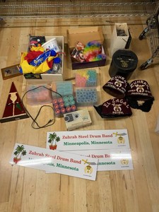 Group Zuhrah Shrine Steel Drum Band Fezzes Signs & Costume Props