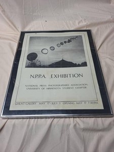 Framed N.P.P.A. Exhibition University of Minnesota Photo Poster