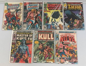 Misc. Collectible 30, 40, 50 & 75 Cent Comics Including Justice League America And More (Bagged And Carded)