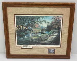 Framed Behind Glass Pencil Signed KEN ZYLLA Nary A Care Pheasant Commenerative Print 20.5 x 24.5